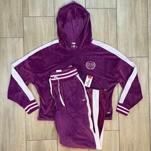 Limited Too Velour Track Set Juniors Mixed Sizes L/M Purple Y2K NWT